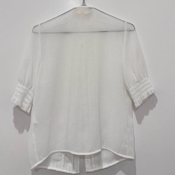 Sezane White Norah Silk Blouse - Picture 3 of 3